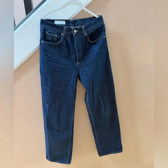 Zara Women’s Dark Blue Relaxed Jeans with Back Adjuster - Picture 2 of 4